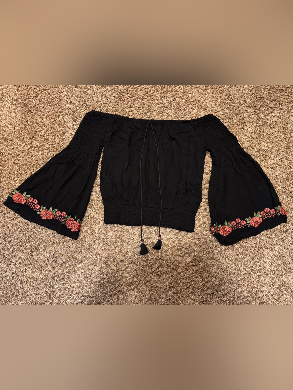 Sienna Sky Black Off The Shoulder Top